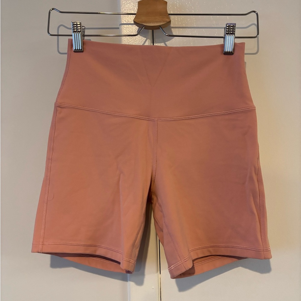 LULULEMON Pink Align 6” Biker Shorts